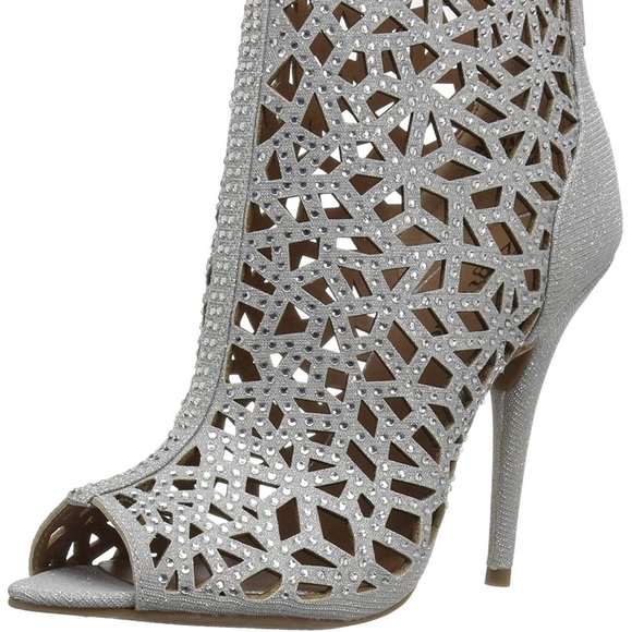 Zigi Soho Silver Rhinestone Bootie - Picture 1 of 6